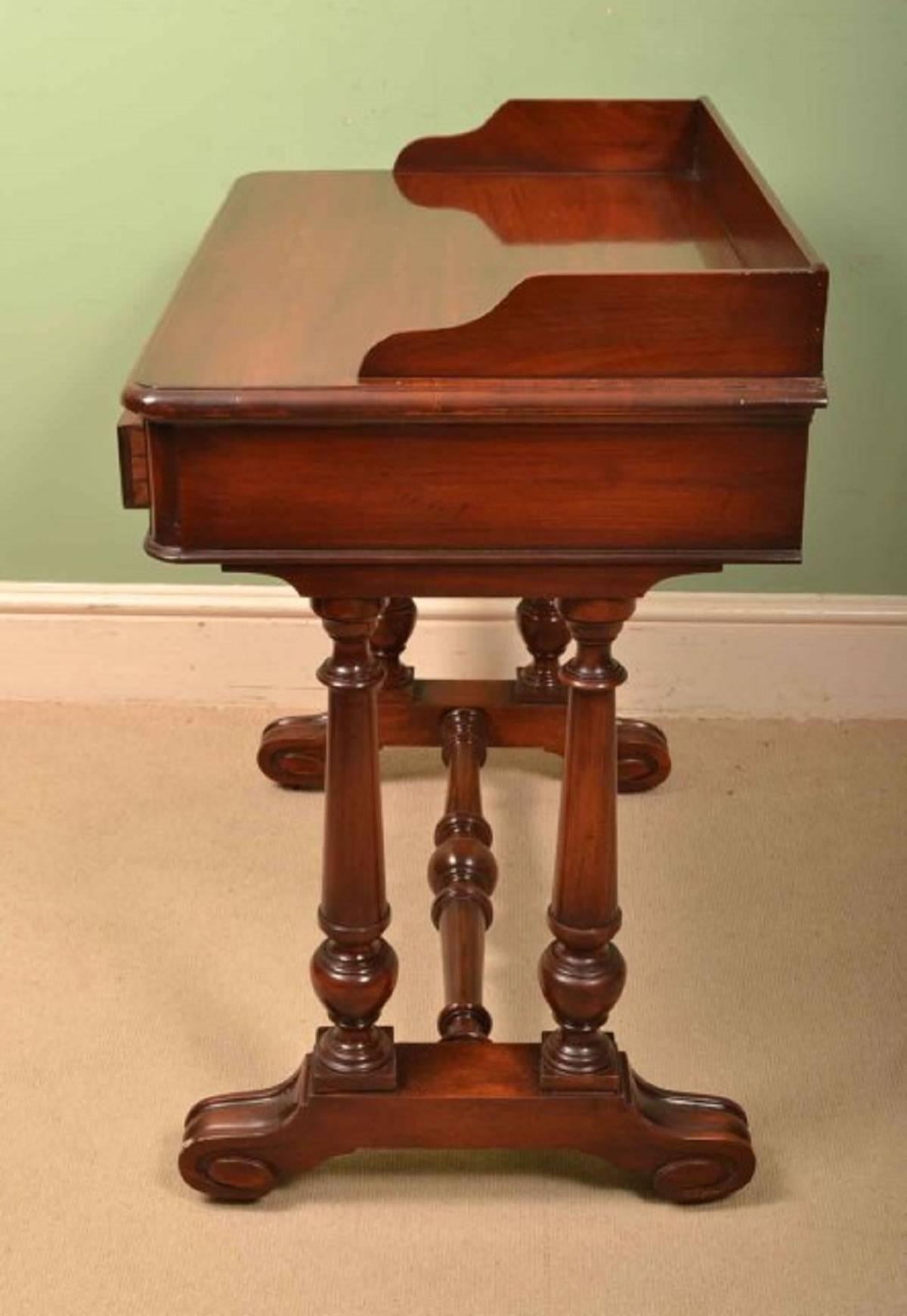 Antique Small Victorian Mahogany Writing Table, circa 1860 at 1stDibs small victorian table