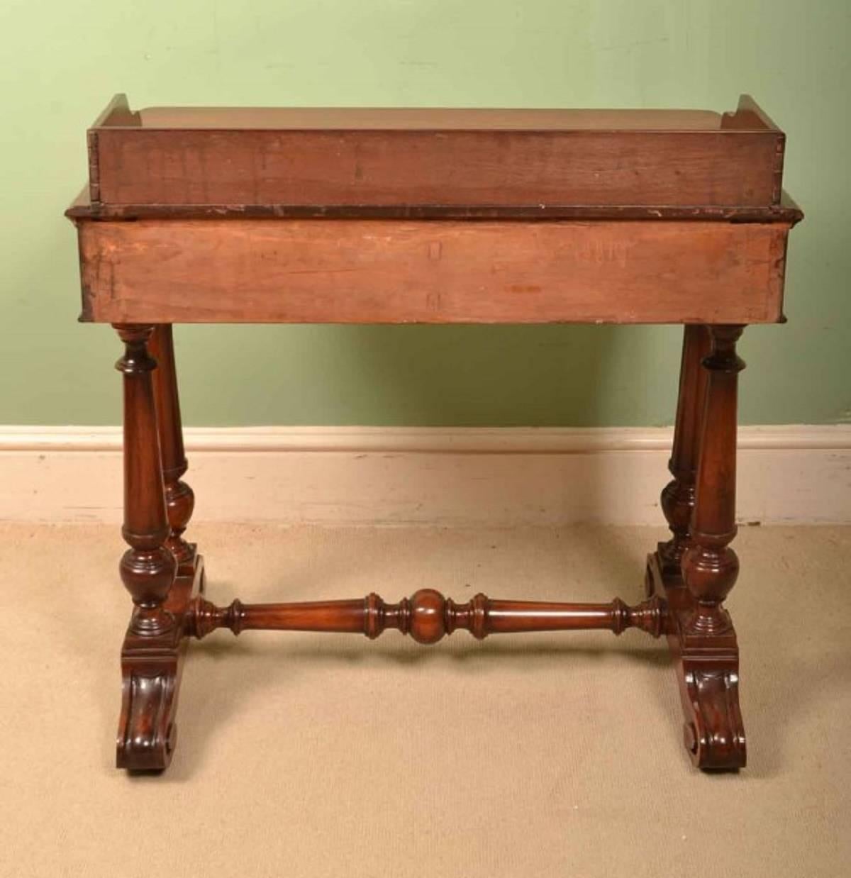 Antique Small Victorian Mahogany Writing Table, circa 1860 at 1stDibs small victorian table