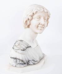 Antique Marble Bust of Iullette by Prof G.Bessi Early 20th Century