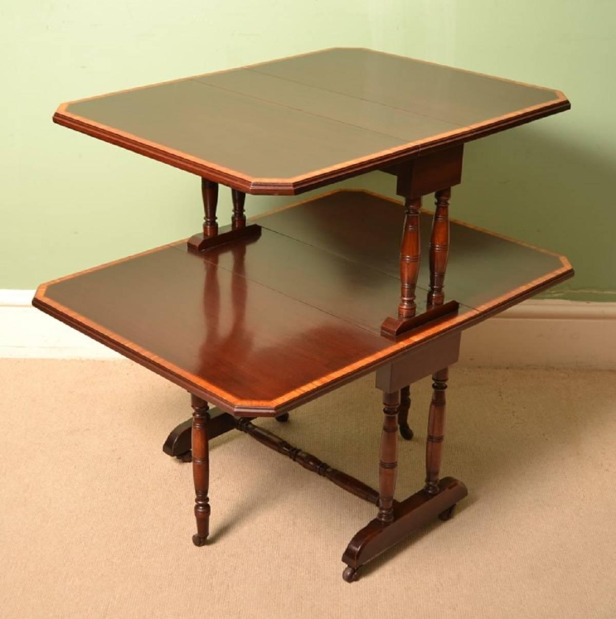 Antique Edwardian Two-Tier Sutherland Table, circa 1900 3