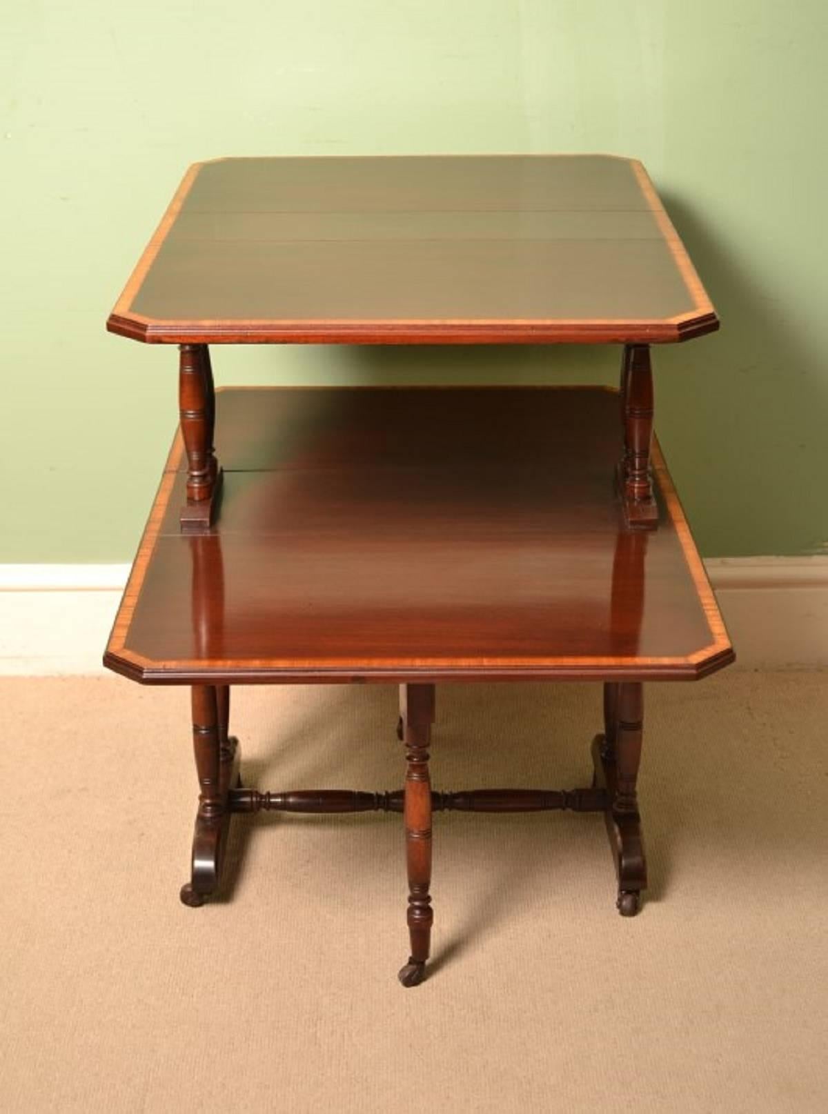 Antique Edwardian Two-Tier Sutherland Table, circa 1900 5