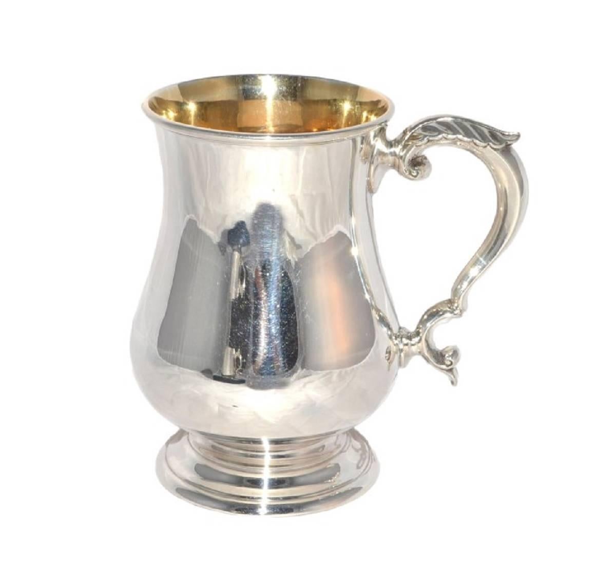 Antique Sterling Silver Mug, 1885, Langford & Sons 1