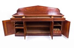 Antique Victorian Flame Mahogany Sideboard Chiffonier, circa 1860