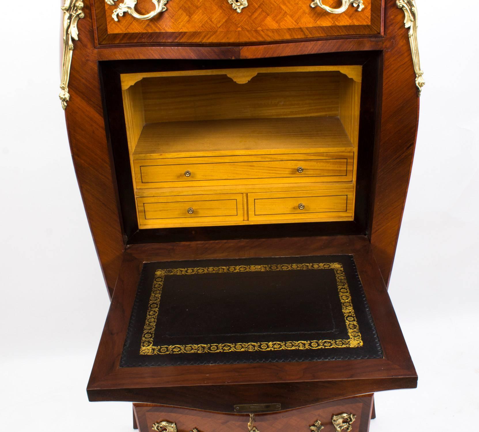 19th Century French Vernis Martin & Parquetry Secretaire In Excellent Condition In London, GB