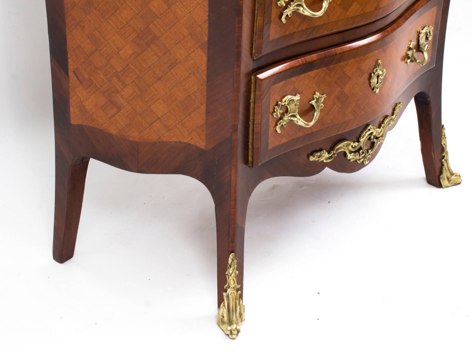 19th Century French Vernis Martin & Parquetry Secretaire 4