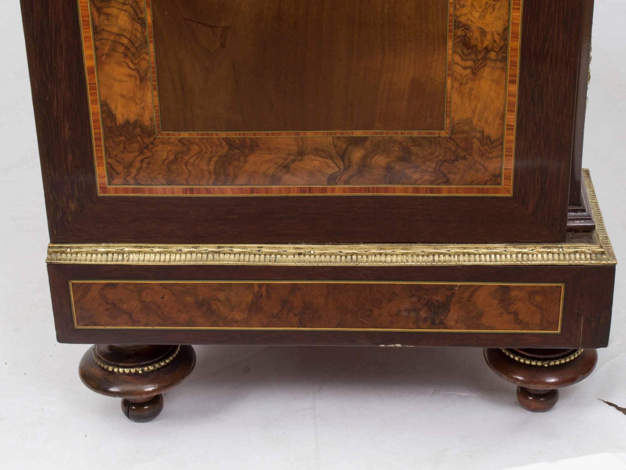 19th Century French Burr Walnut Marquetry Side Cabinet 2