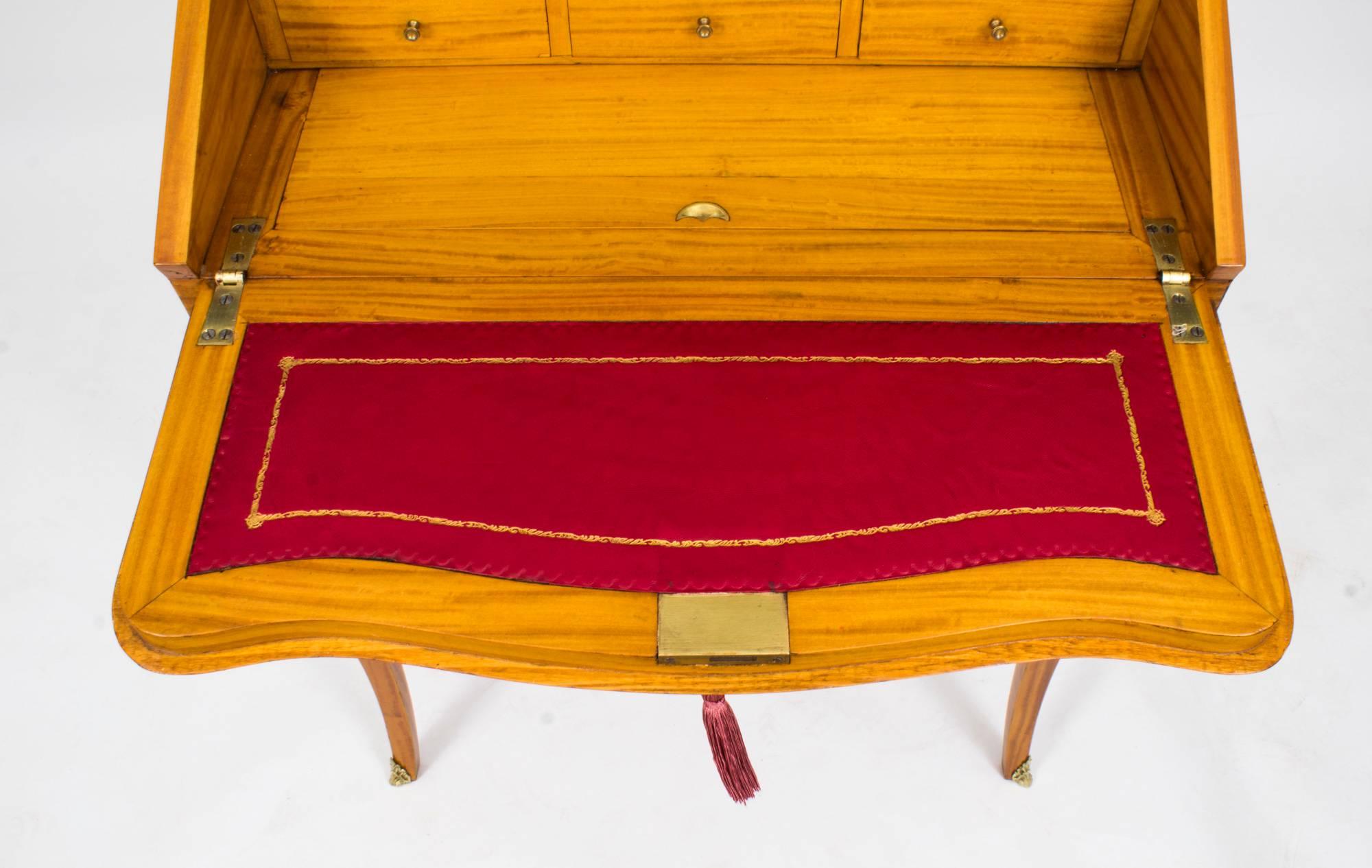 Late 19th Century 19th Century Satinwood and Marquetry Bureau De Dame