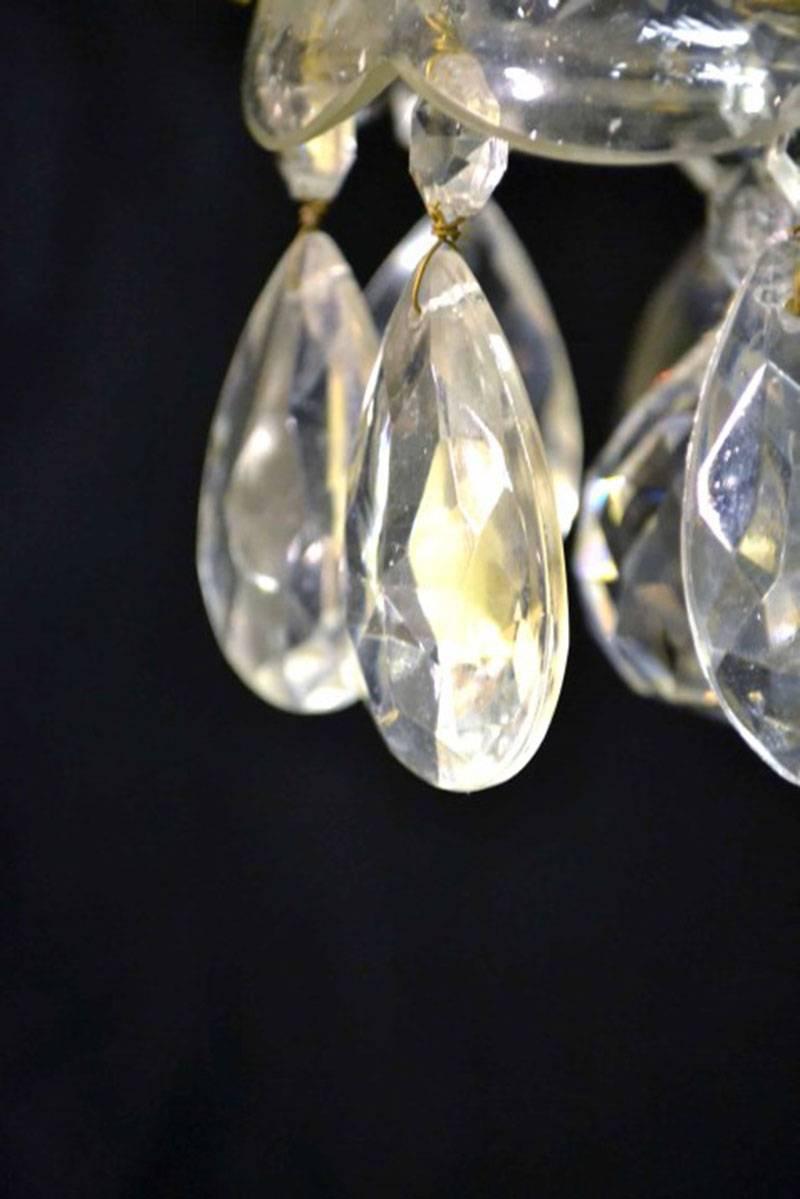 Late 20th Century Vintage Venetian Four-Light Crystal Chandelier