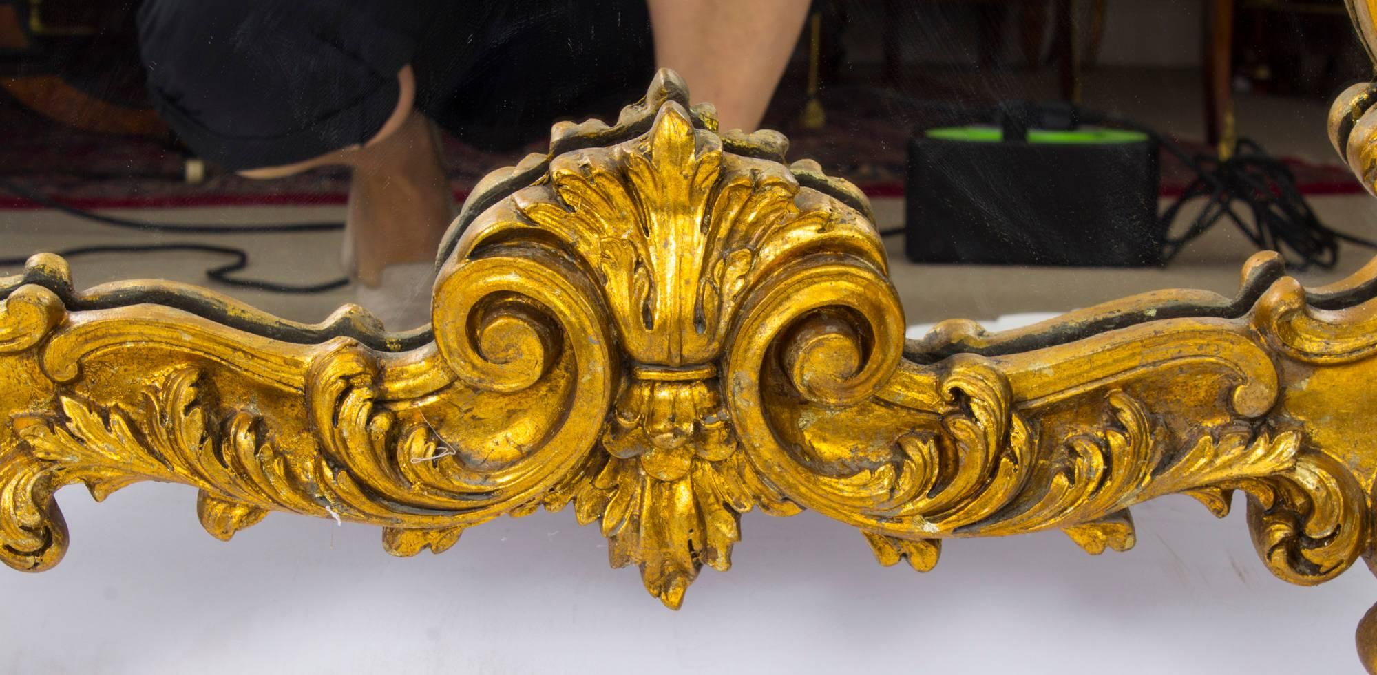 Magnificent Large Italian Gilded Mirror Cherub 4