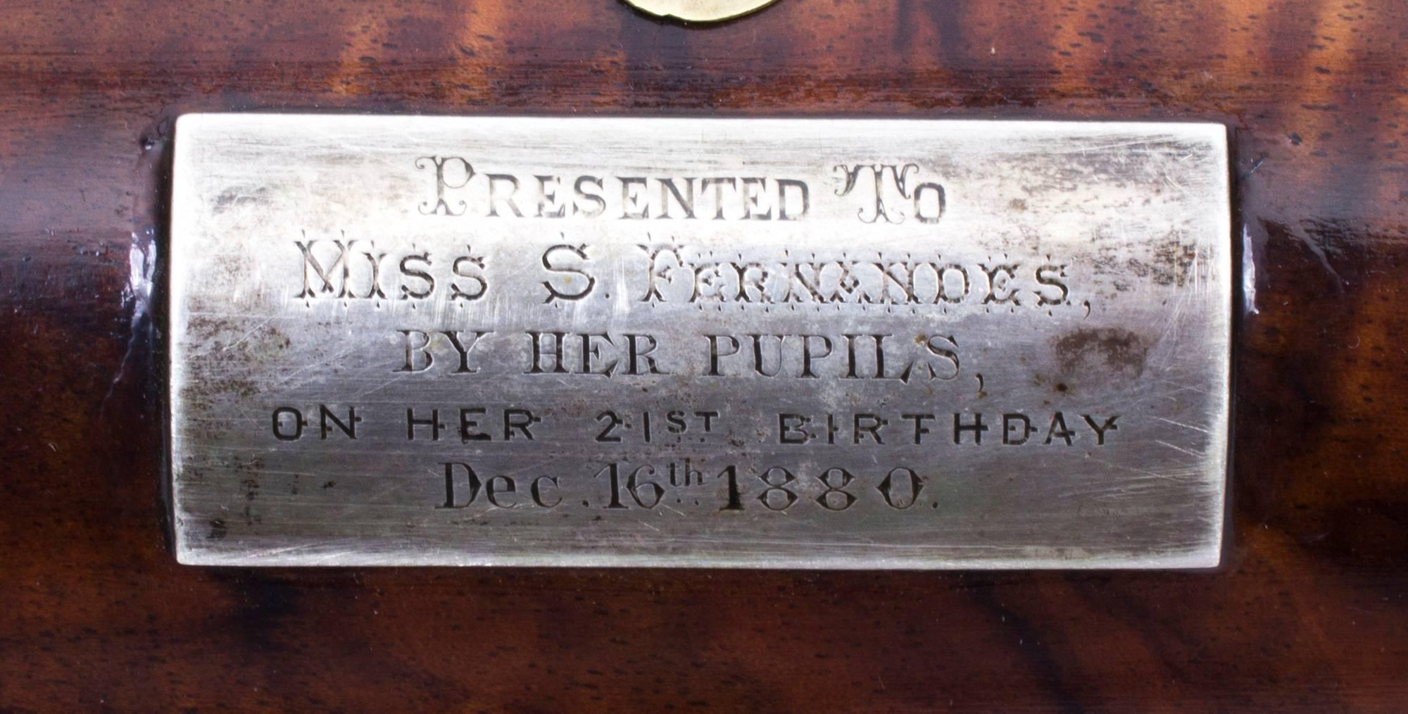 19th Century Victorian Burr Walnut Casket Sewing Box For Sale 3