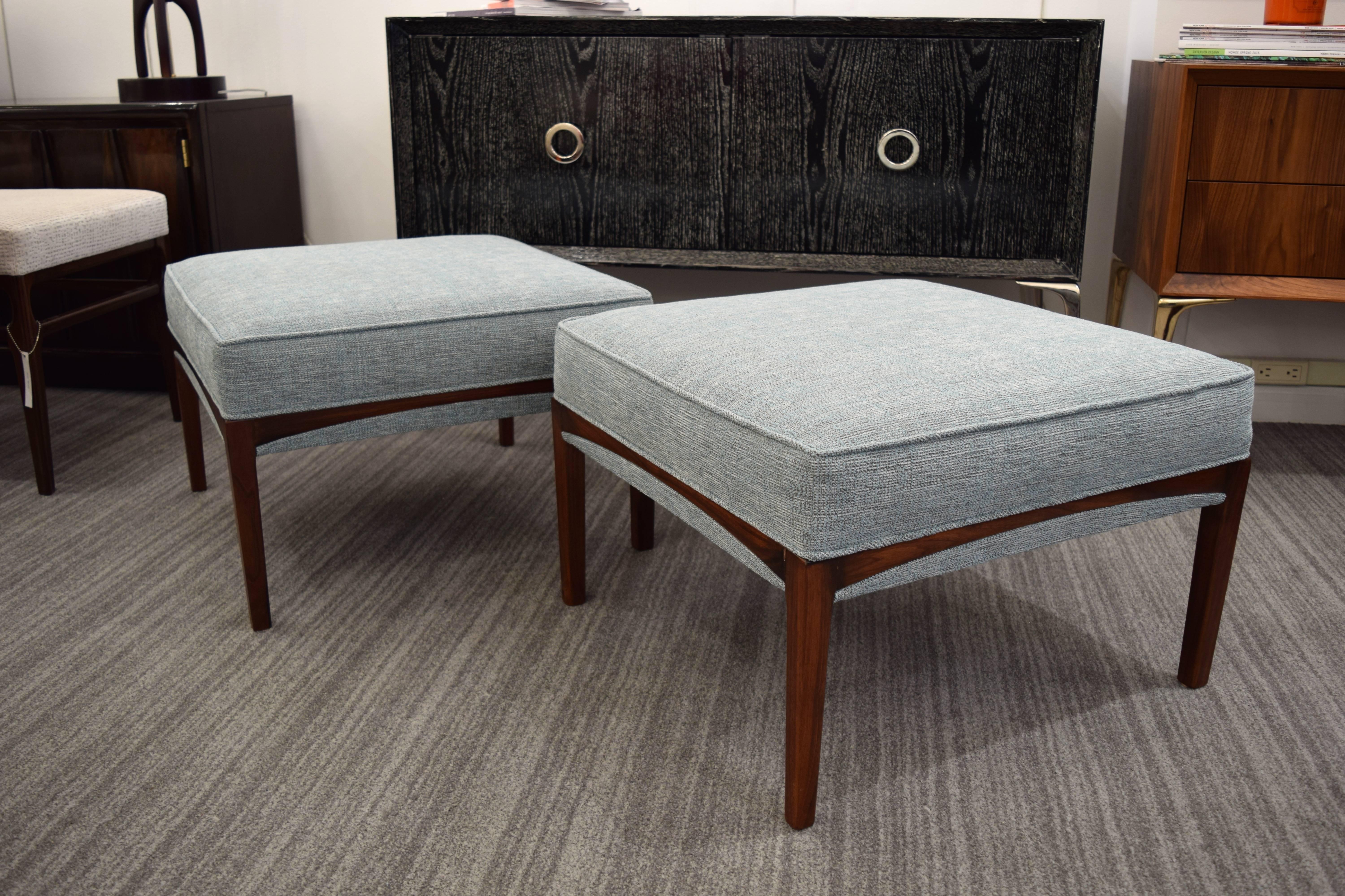 Contemporary Pair of Jazzy Ottomans