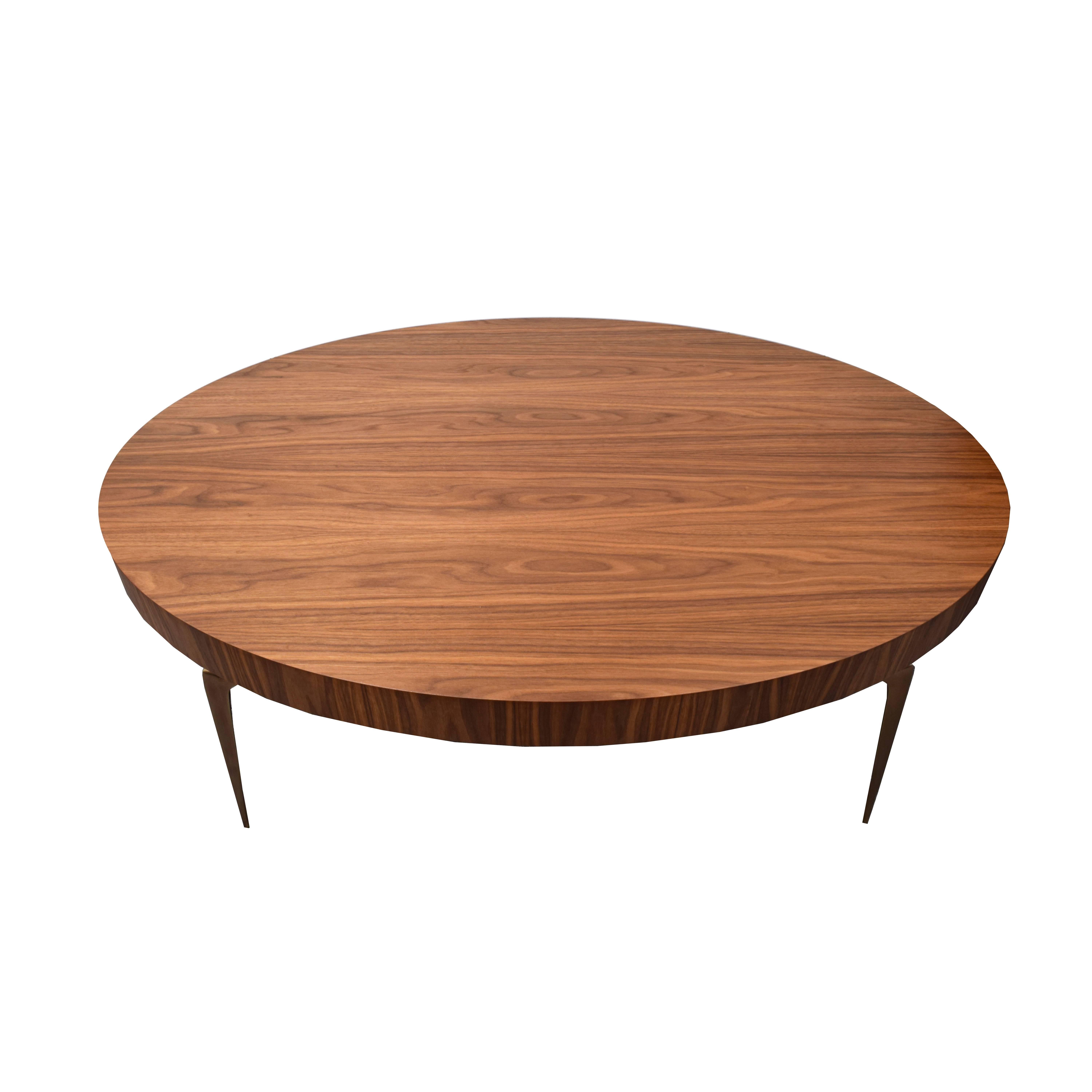 Mid-Century Modern Oval Stiletto Coffee Table For Sale