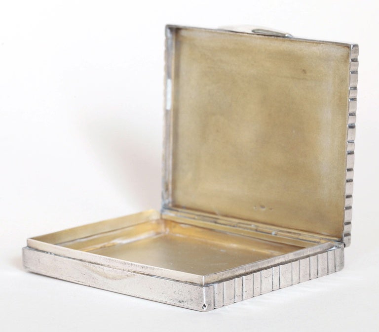 Hungarian Art Deco Silver and Enamel Box 4