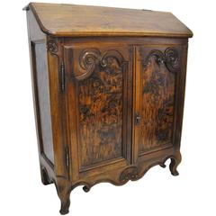 18th Century French Louis XV Burl Walnut Carved Confiturier with Tilt Top