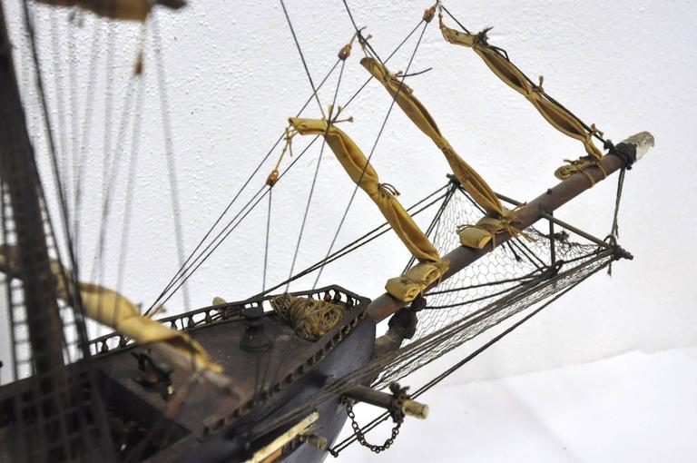 Large Antique Spanish Sail Boat Model at 1stDibs