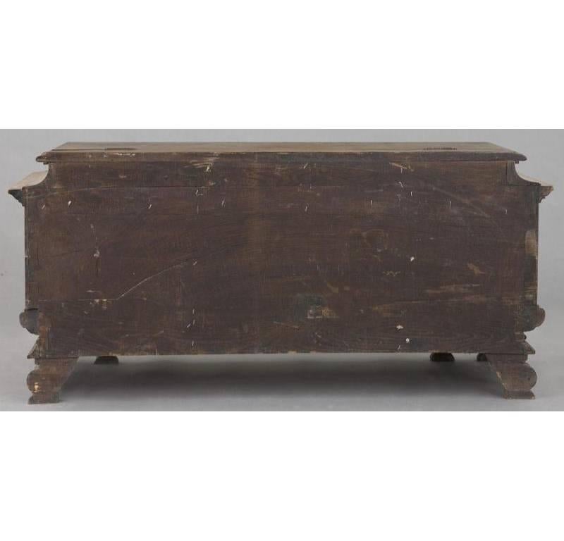 Early 19th Century Italian Carved Walnut Blanket Chest Trunk 2