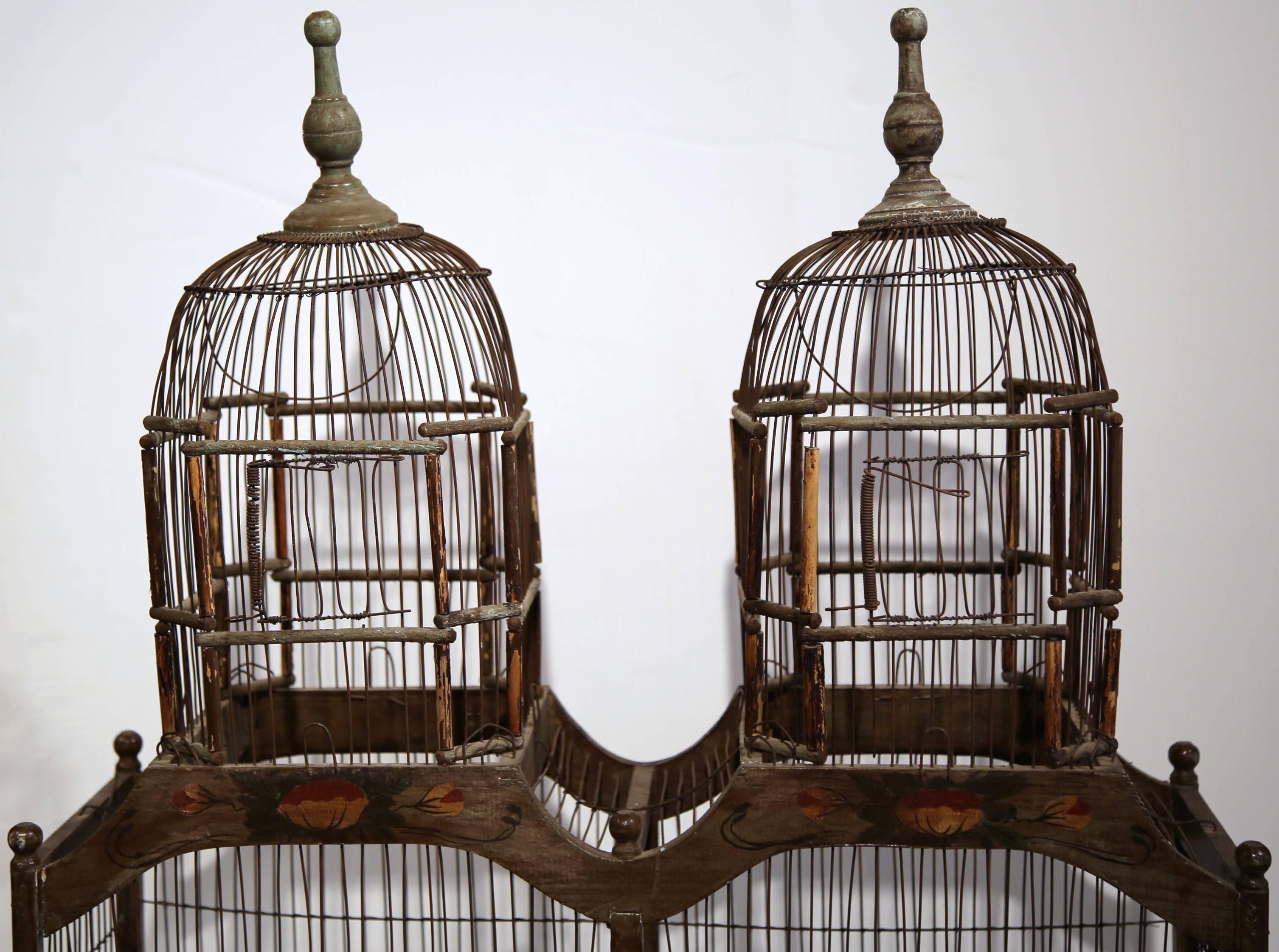 large vintage bird cages