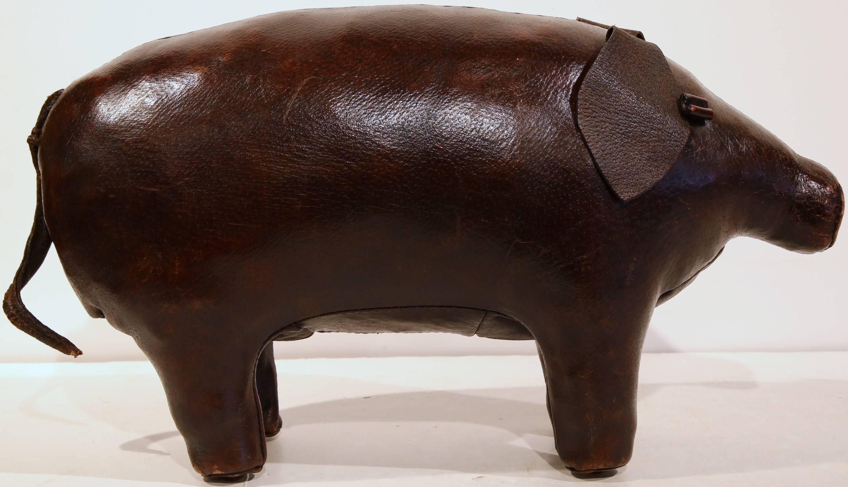 leather pig stool