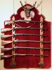 Large 19th Century Black Forest Six-Gun Wall-Mounted Display Rack