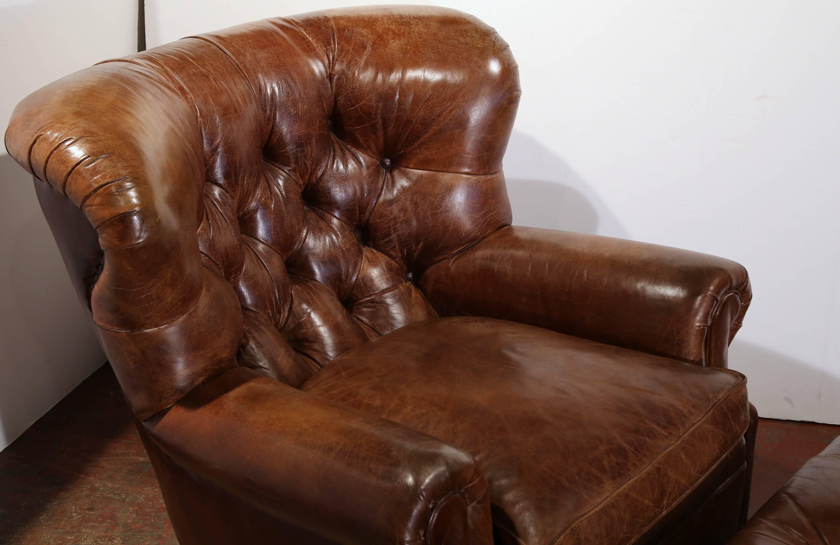 ralph lauren leather armchair