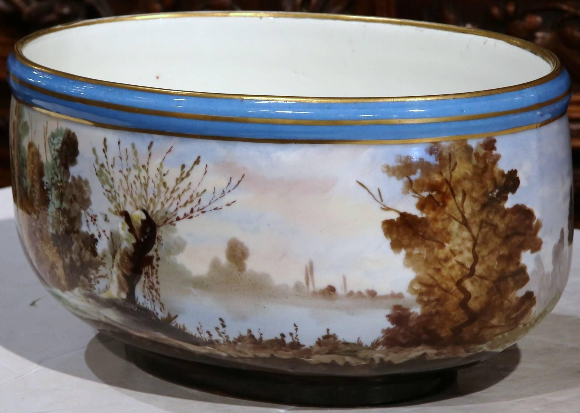 19th Century, French Hand-Painted 