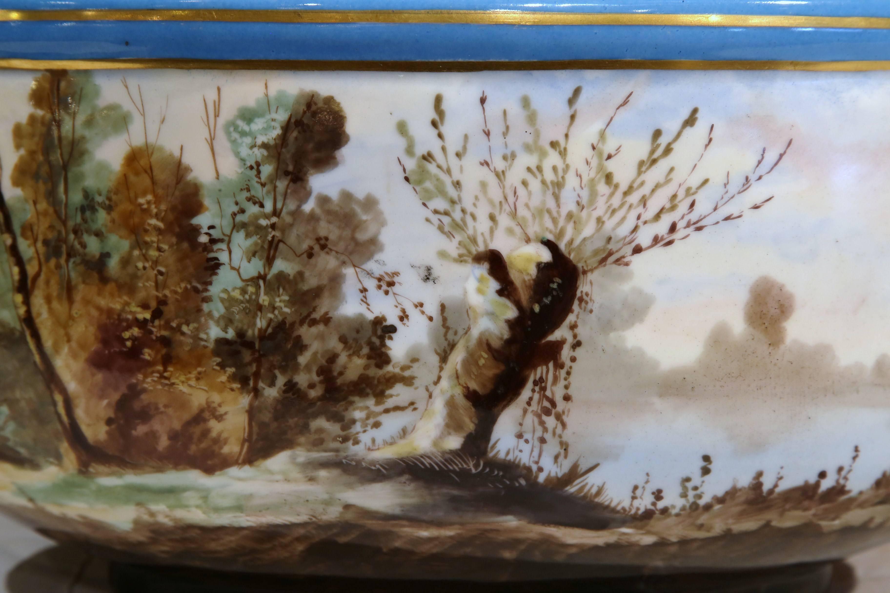 19th Century, French Hand-Painted 