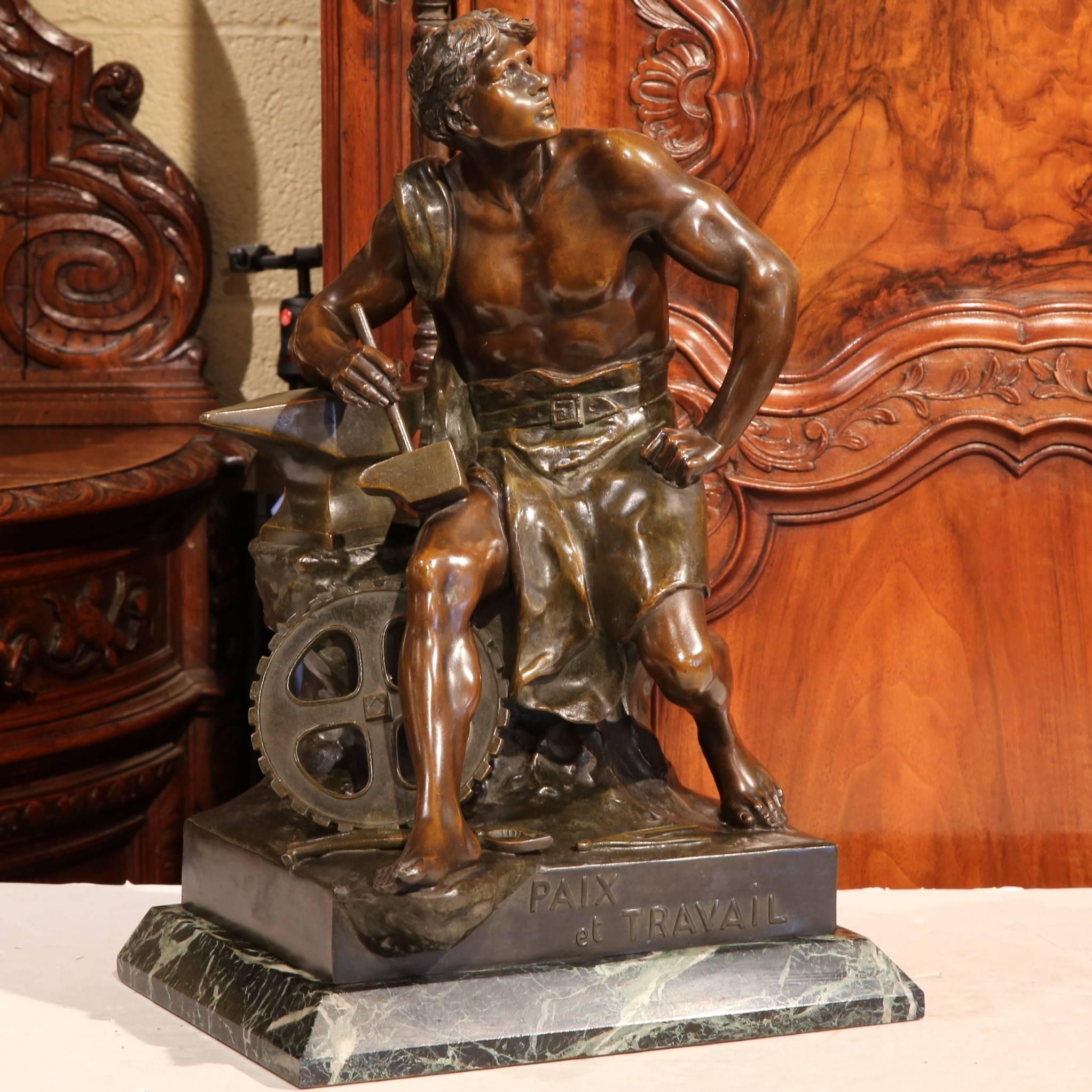 19th Century Patinated Bronzed Figure 