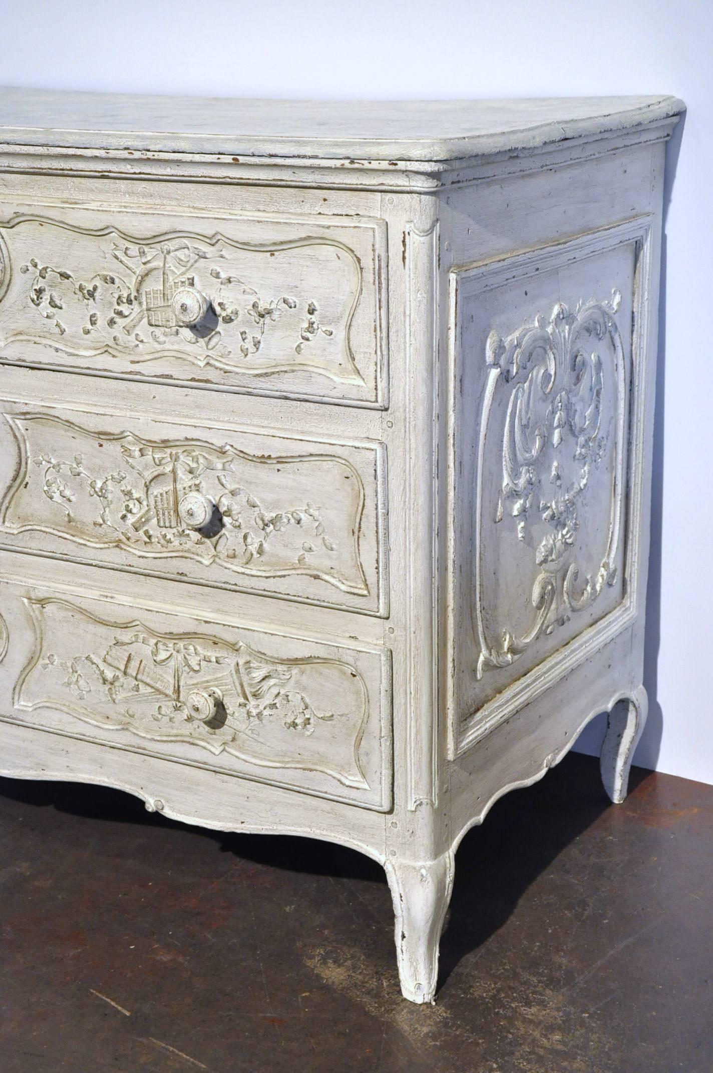 french painted chest of drawers