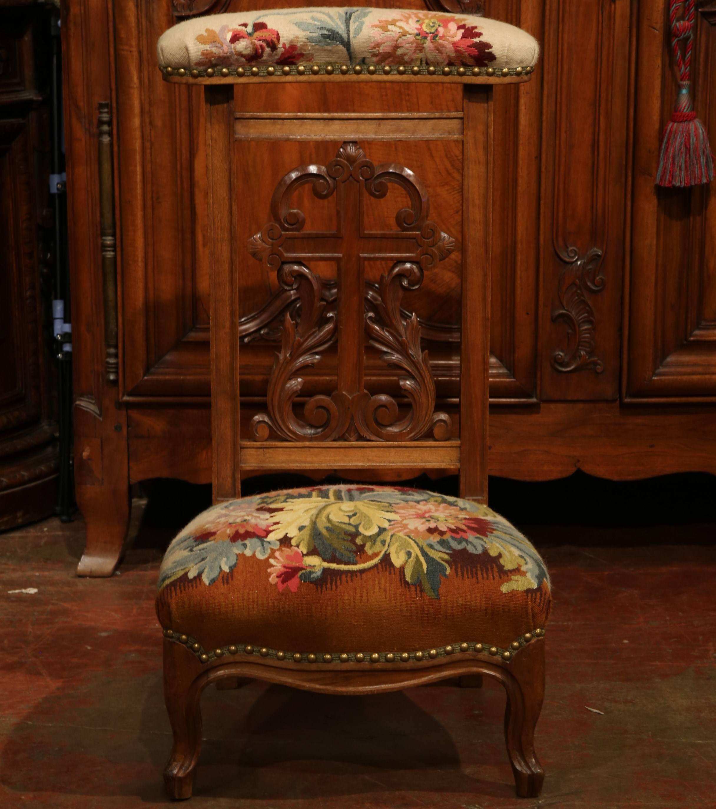 19th Century French Louis XV Carved Walnut 