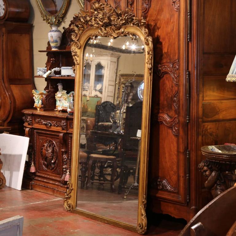 Large 19th Century French Louis XV Carved Gold-leaf Mantel ...