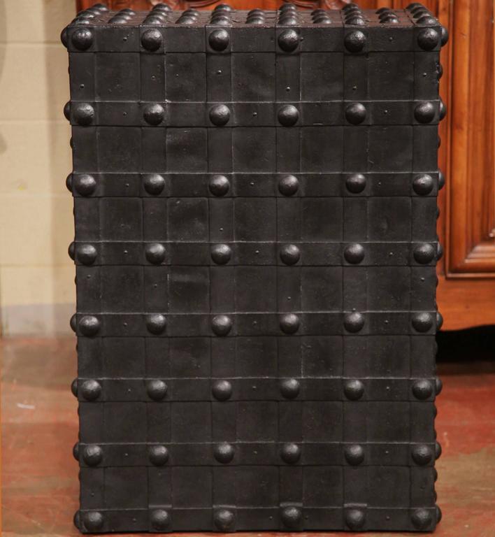 19th Century French Iron Hobnail Studded Safe by Magaud De Charf, Marseille 4