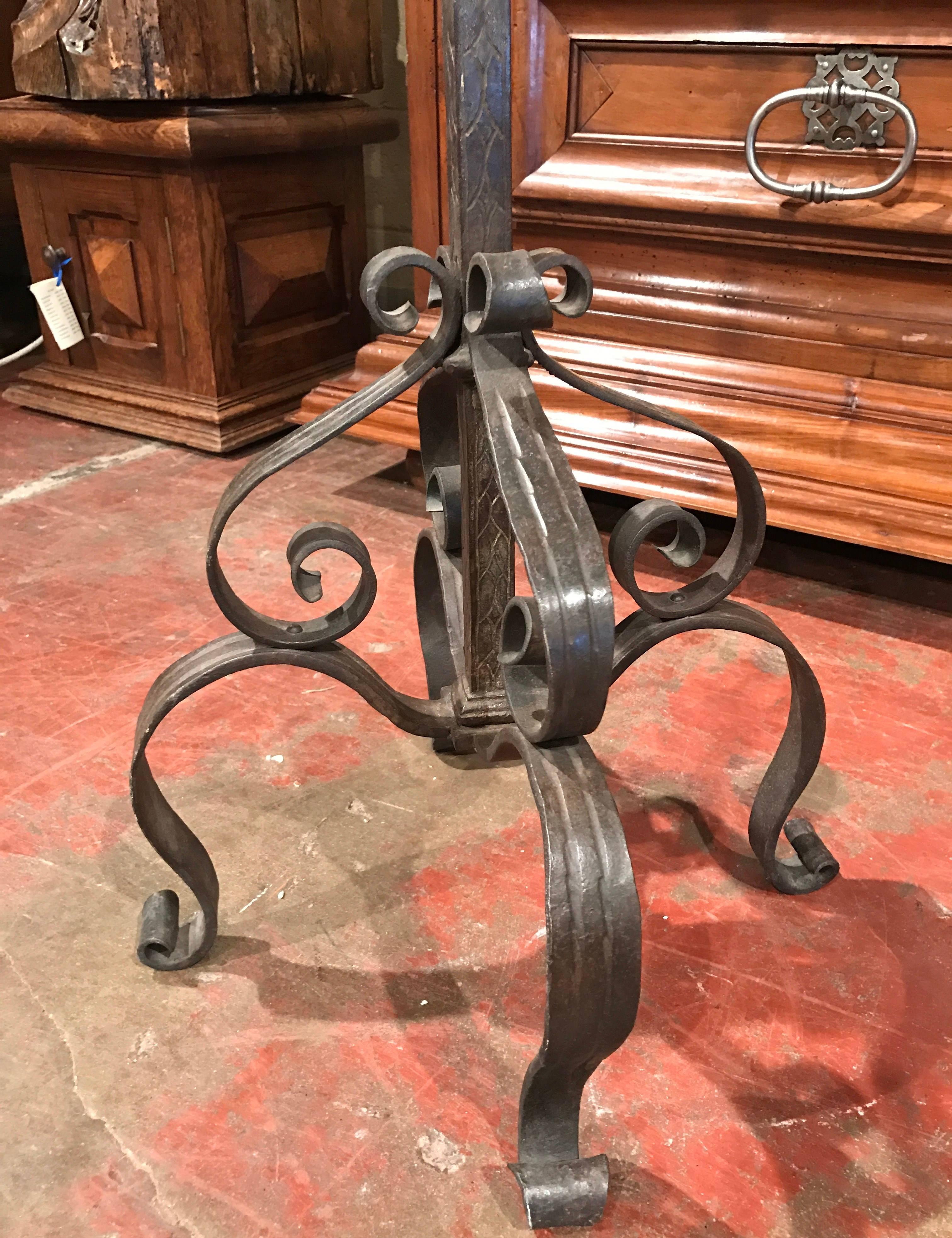 Forged 18th Century French Gothic Wrought Iron Partly Gilt Lectern