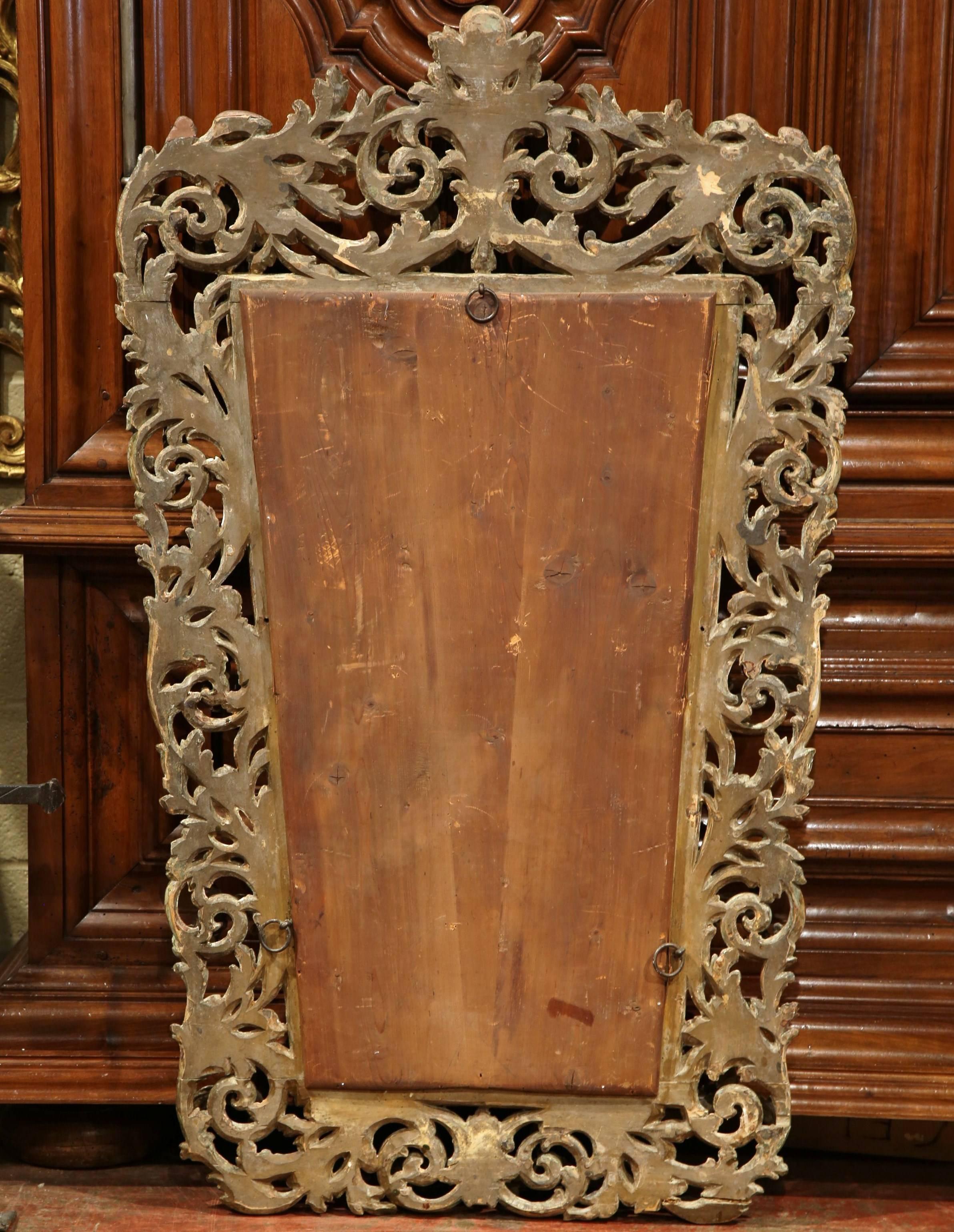 Mid-19th Century French Carved Giltwood Mirror from Provence 2