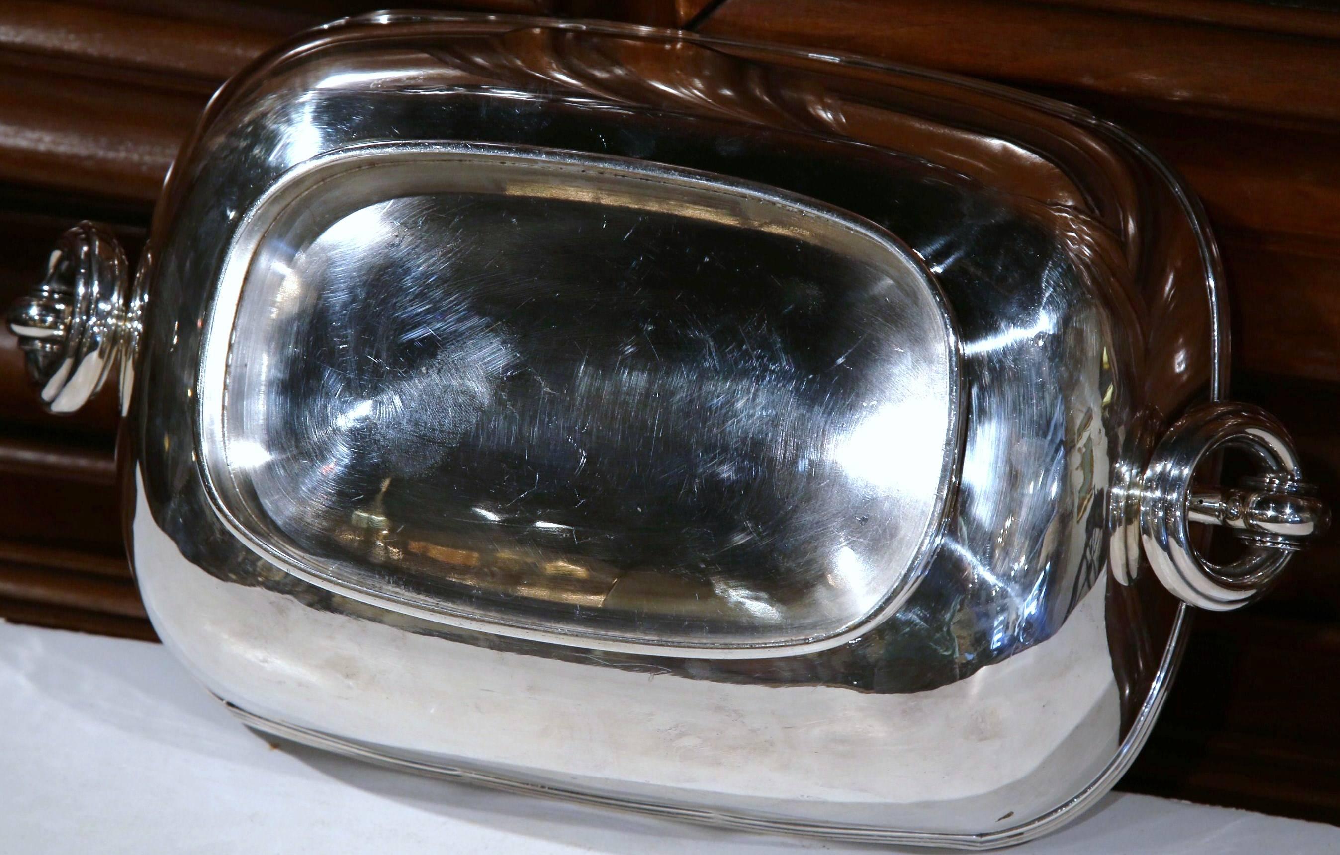 Early 20th Century German Sterling Silver Oval Jardiniere with Markings 2