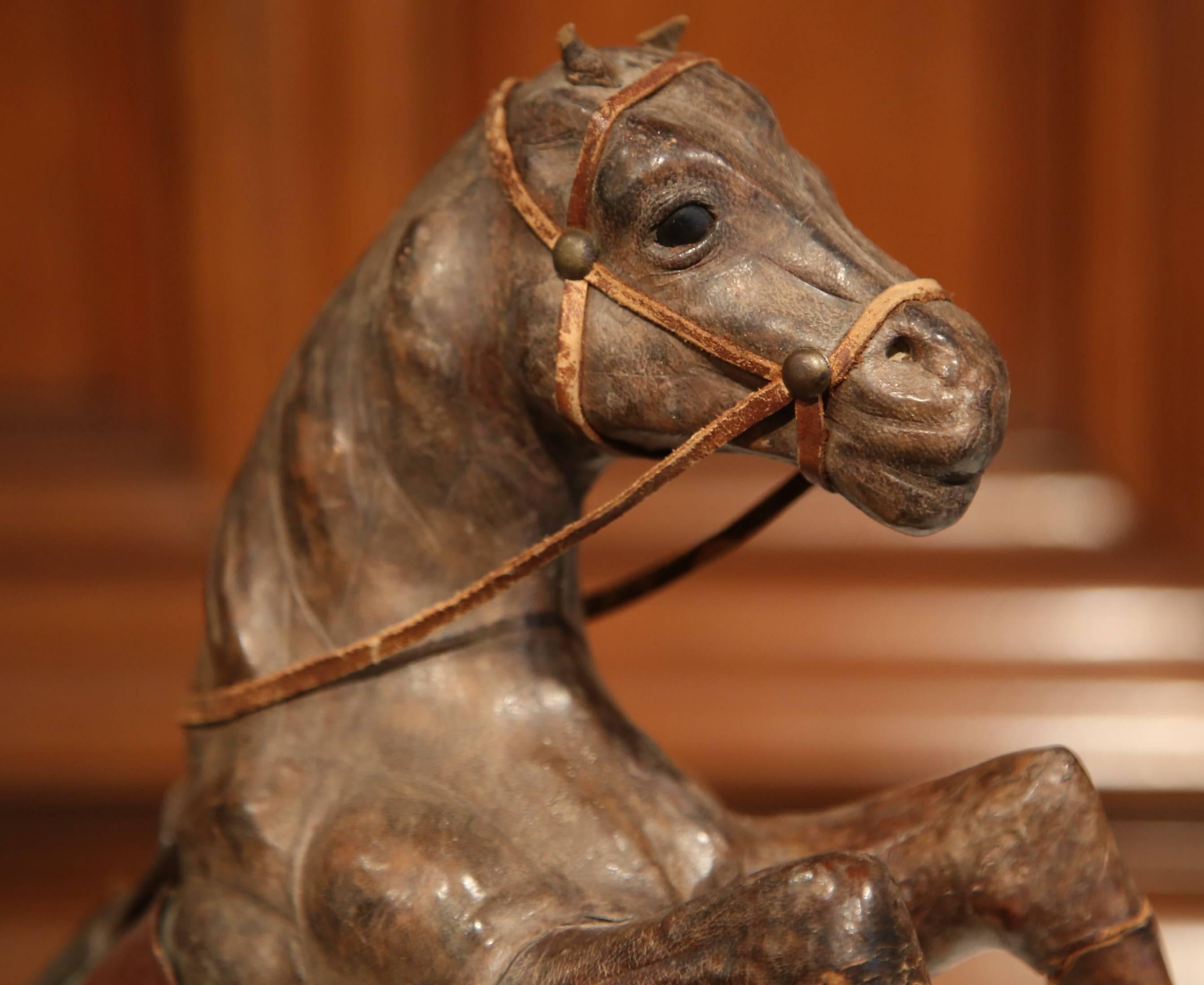 leather horse figurine