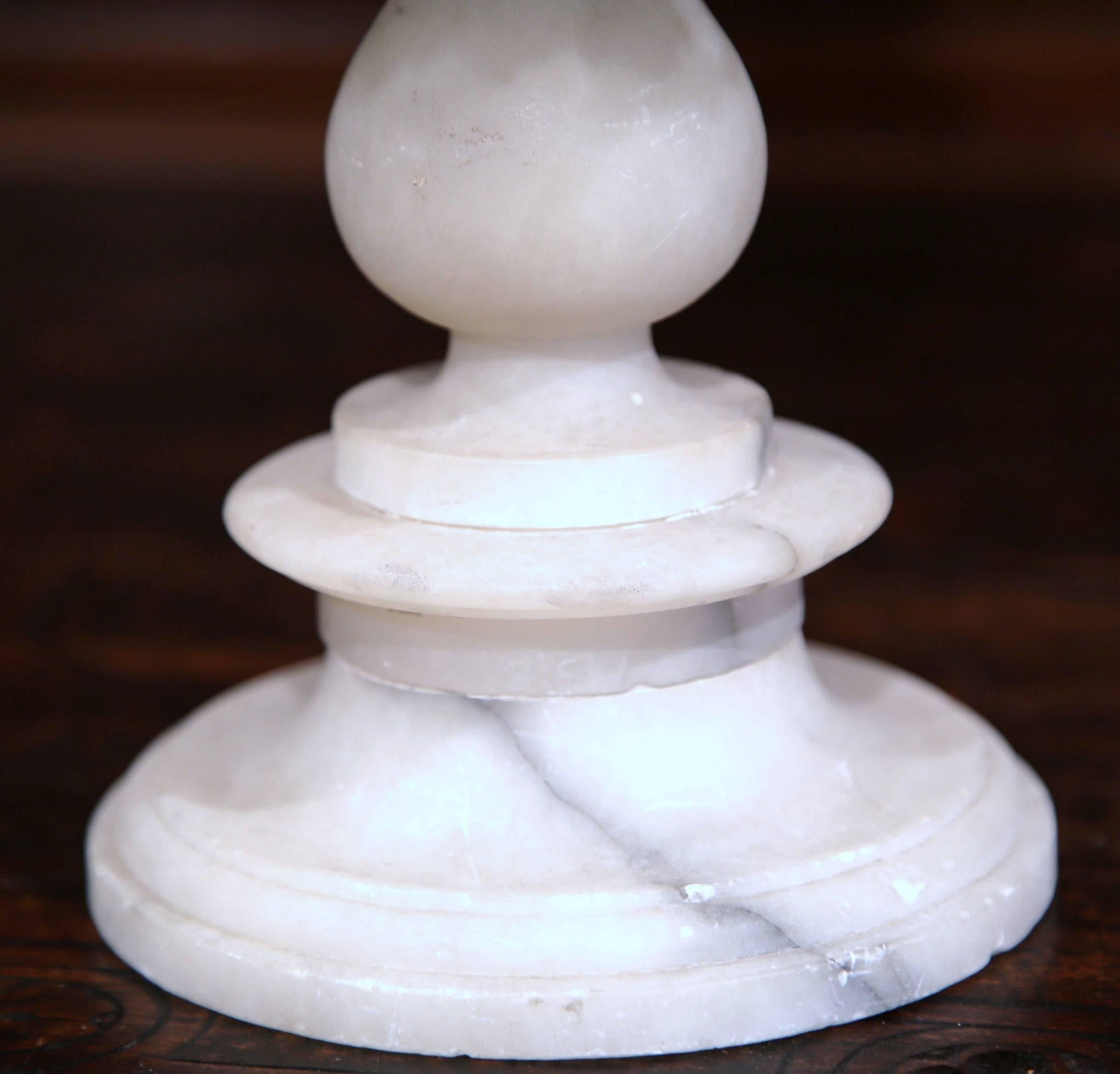 19th Century French Carved Three-Tier Alabaster Display Centerpiece 1