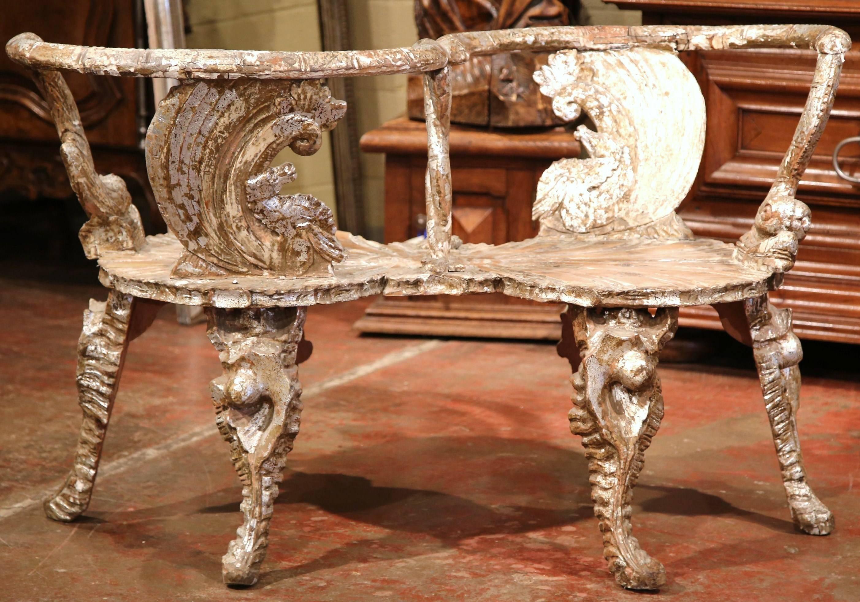 antique courting chair