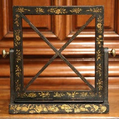 Early 20th Century French Hand-Painted Bookstand with Bass Knobs