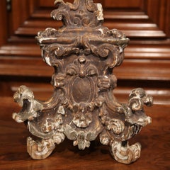 Early 19th Century Italian Carved Giltwood Pricket Candlestick