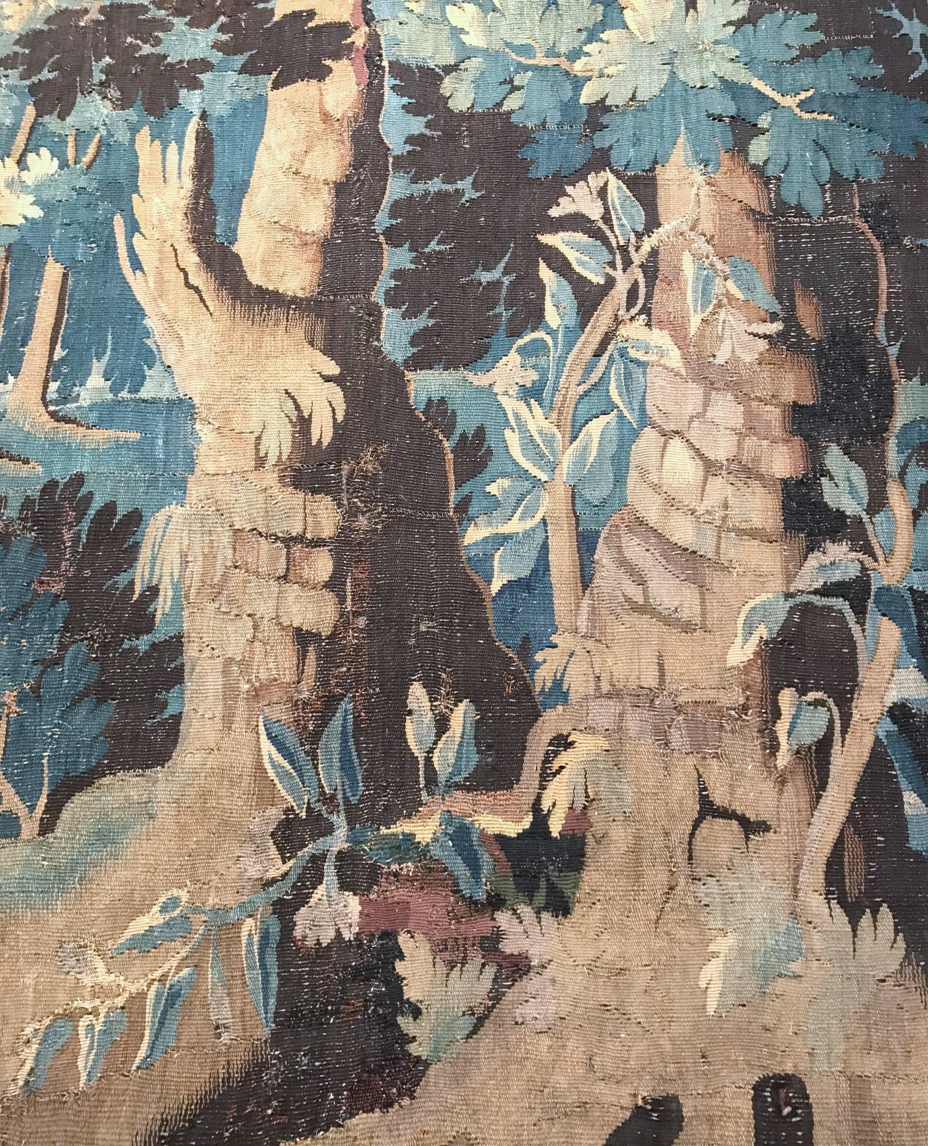 18th Century French Verdure Aubusson Tapestry with Trees and Foliage 2