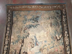 18th Century French Aubusson Verdure Tapestry with Landscape Scenery and Birds
