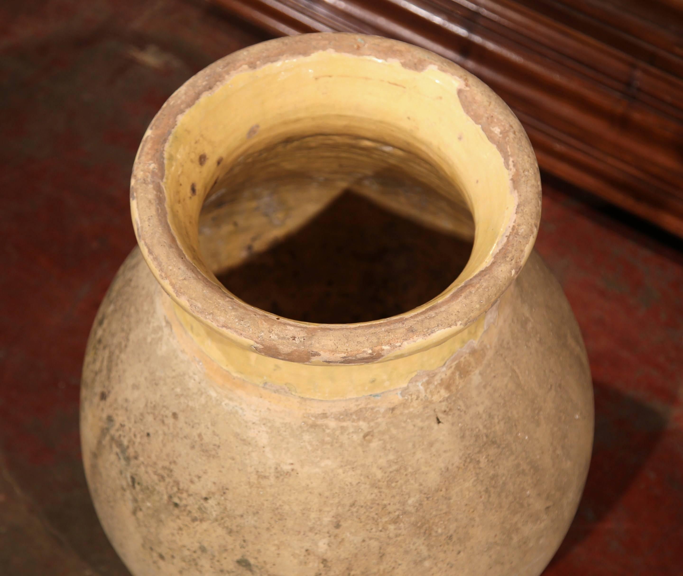 Large 19th Century French Terracotta Olive Jar from Provence 1