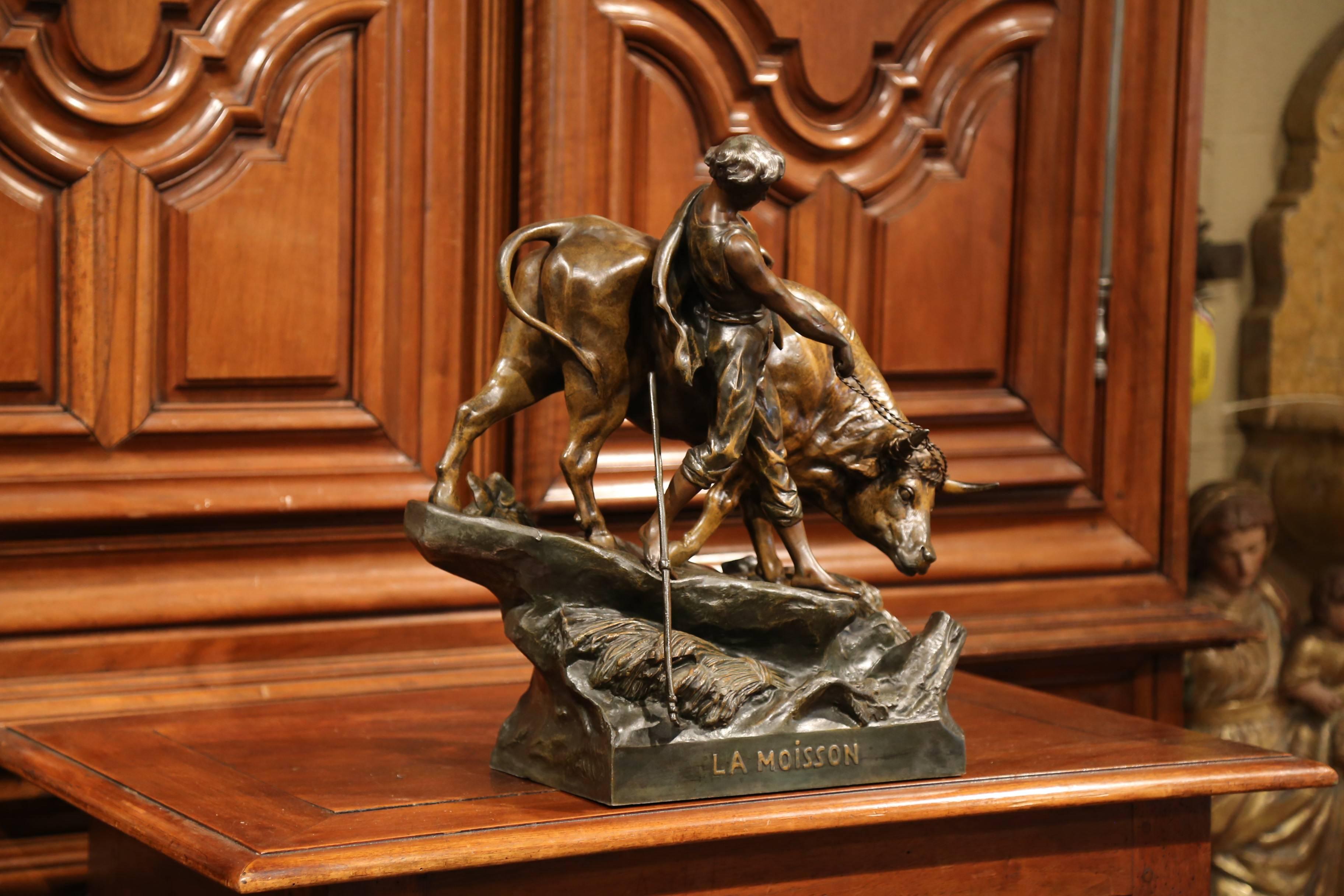 19th Century French Patinated Spelter Sculpture Composition Signed E. Picault 2