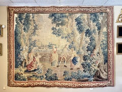 18th Century French Aubusson Tapestry “Colin-Maillard” or Blind Man’s Buff Scene