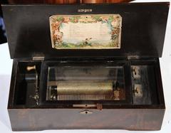 19th Century French Eight-Melodies Cylinder Music Box in Good Working Condition