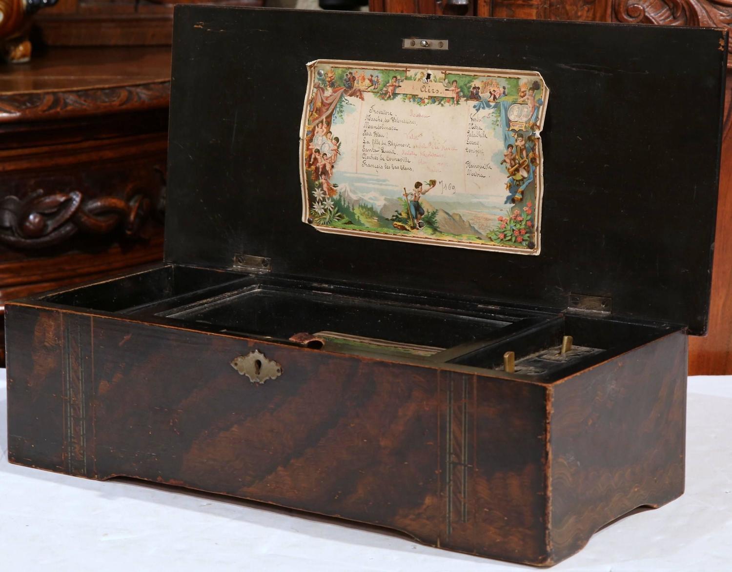 Antique French Music Box For Sale at 1stdibs