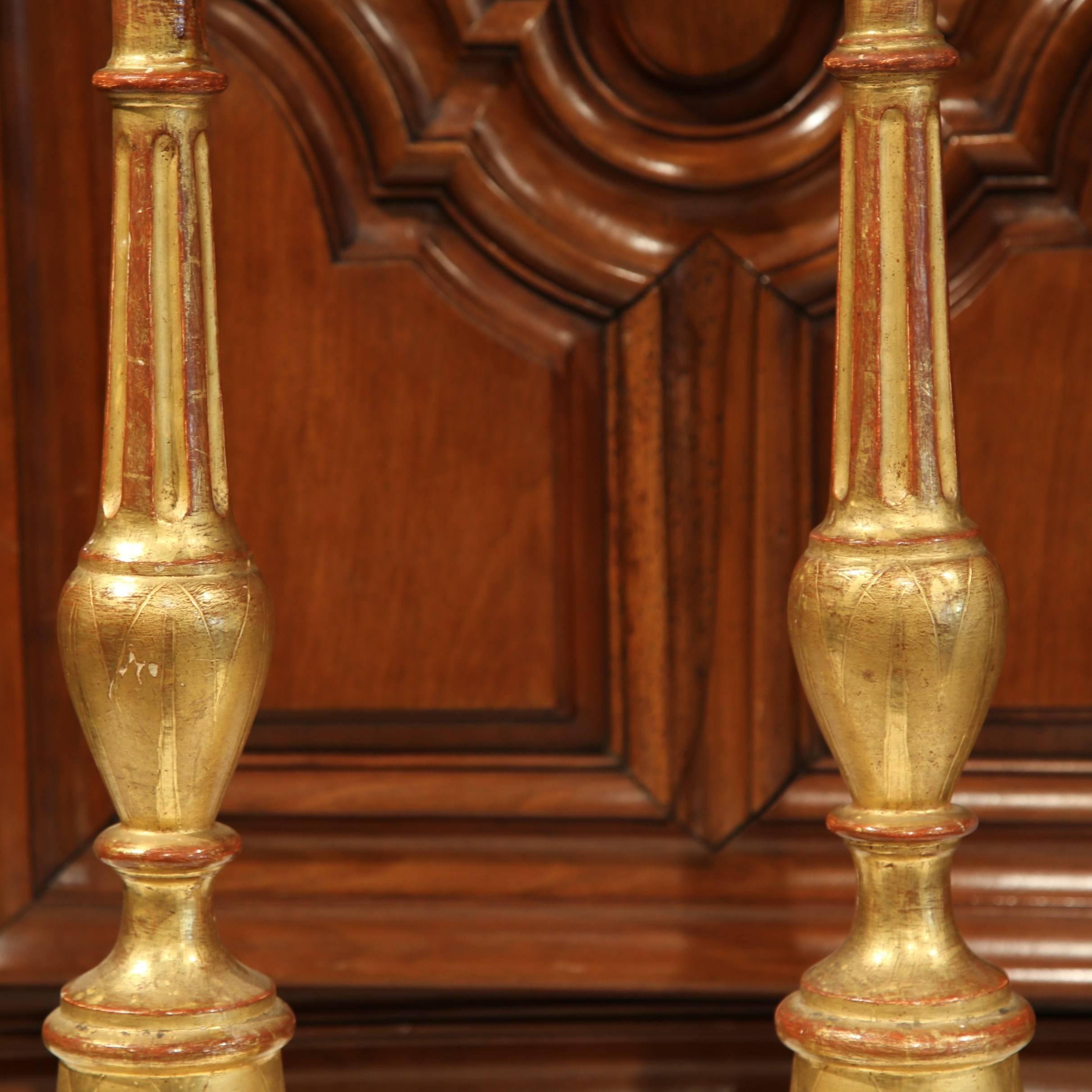 wood altar candlesticks