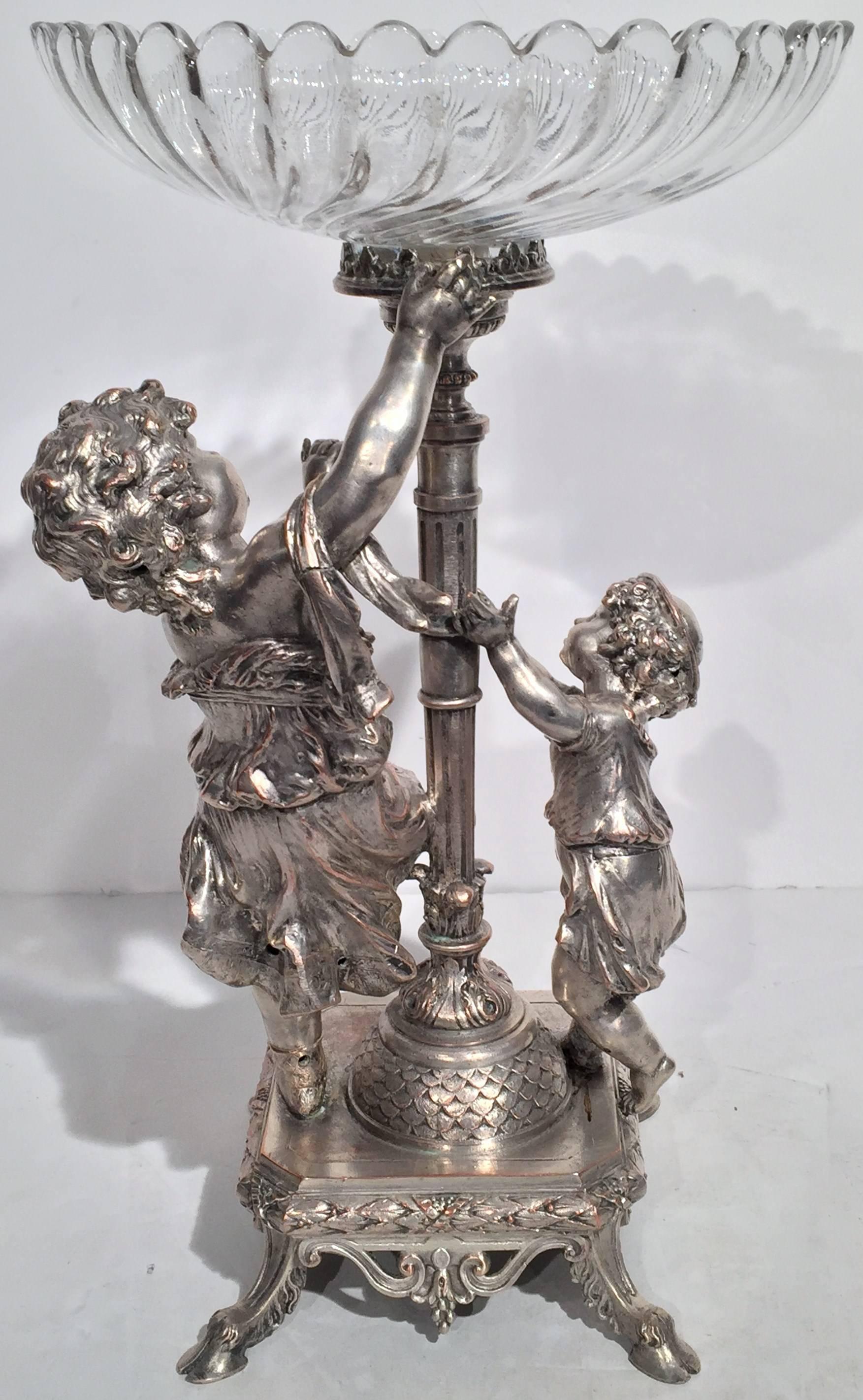 19th Century French Silvered Bronze 