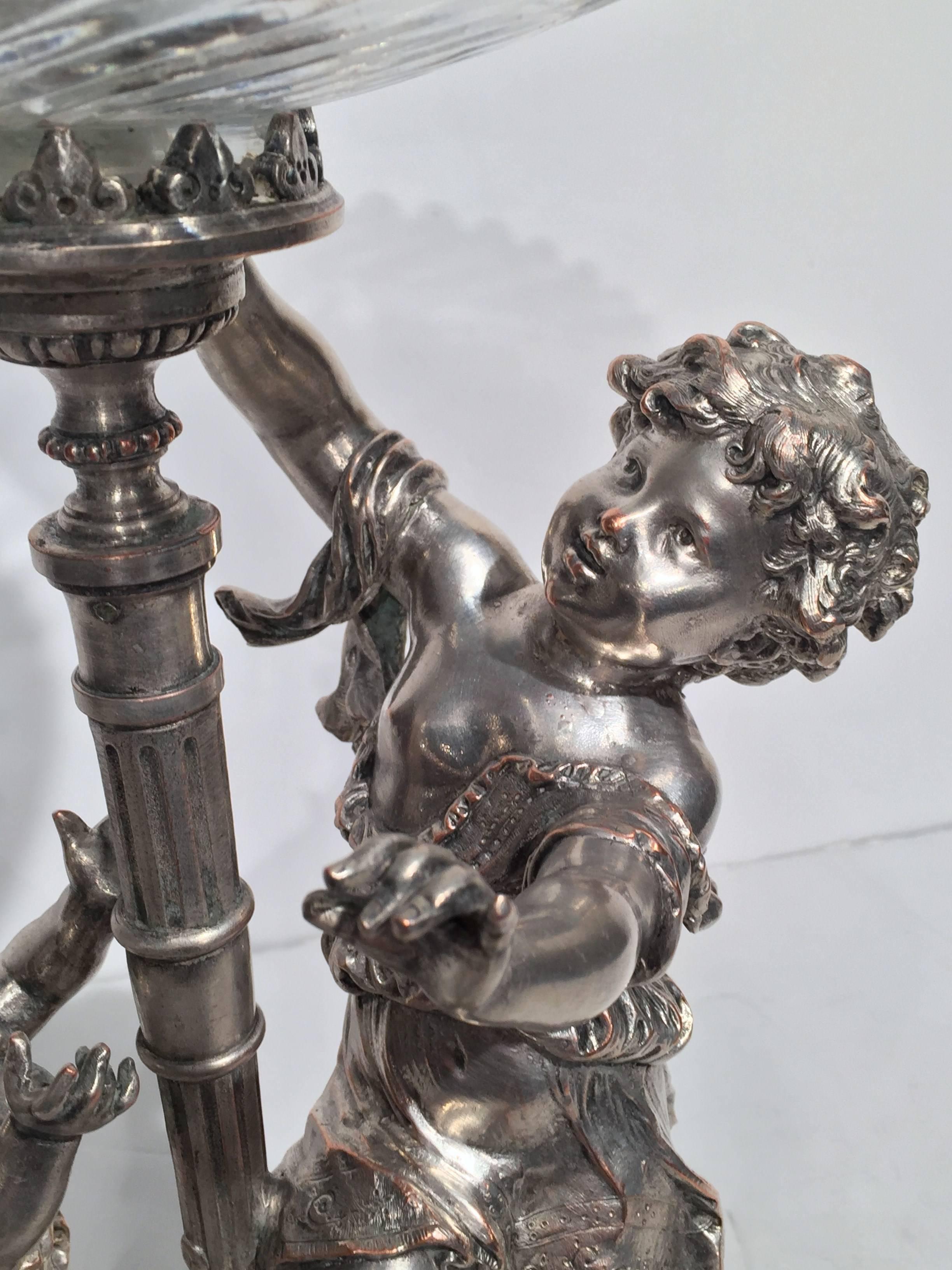 French Silvered Bronze 