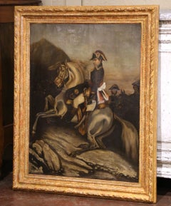19th Century French Napoleonic Oil Painting After David, Signed Pommier